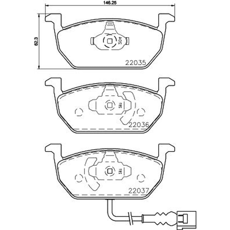 Mintex Front Brake Pad Set MDB3761
