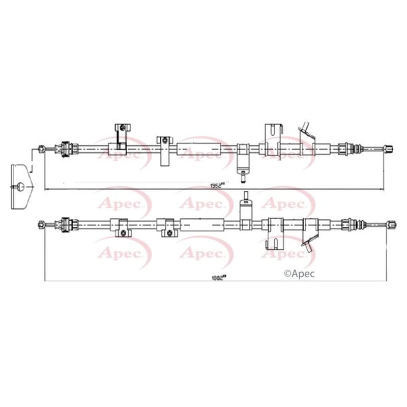 Apec Handbrake Cable Right Rear CAB1670