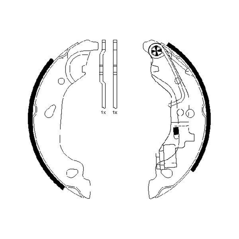 Textar Brake Shoe Set Axle Kit 91054400