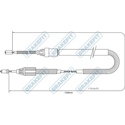 Apec Handbrake Cable Left Rear BBC3361