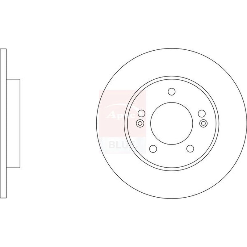 Apec 2 x Solid Rear Brake Discs SDK6943-x2