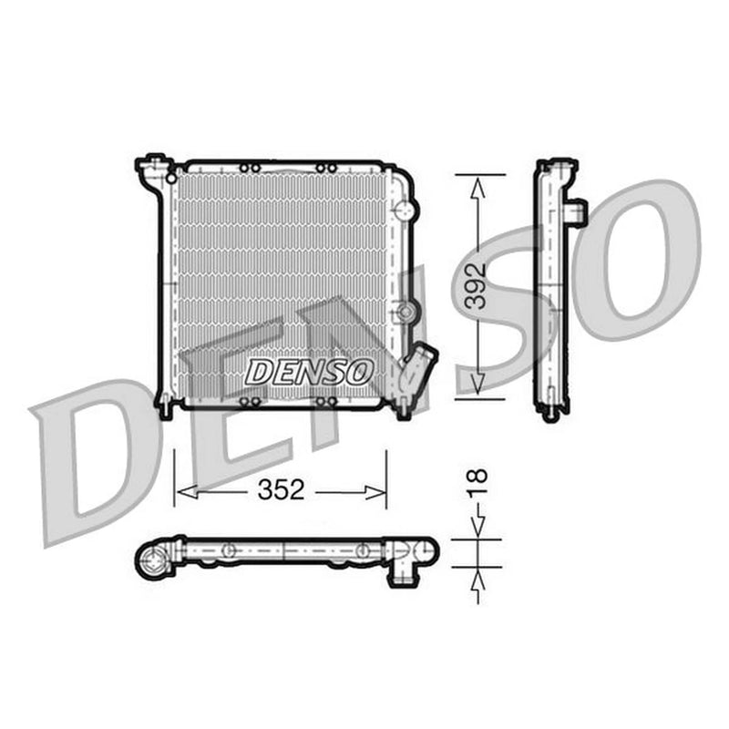 Denso Engine Radiator fits Renault 11 1983-1988 1.1 1.2 1.4 1.7