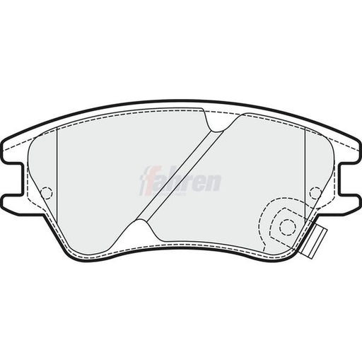 Fahren Front Brake Pad Set fits Hyundai Amica / Atoz 1998-2000 1.0