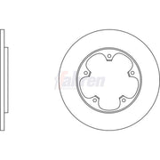 Fahren 2 x Solid Rear Brake Discs FBD6865-x2