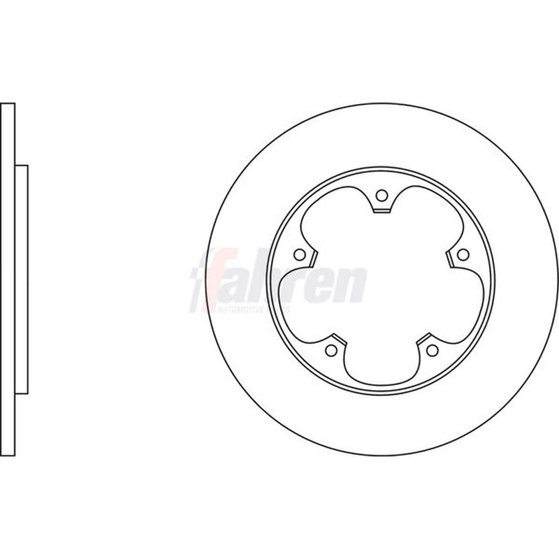 Fahren 2 x Solid Rear Brake Discs FBD6865-x2