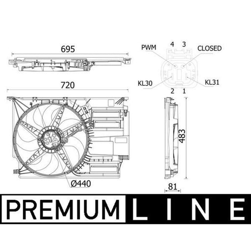 Mahle Engine Cooling Fan CFF 531 000P