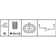 Hella Reverse Light Switch Connectors 6ZF 008 621-011