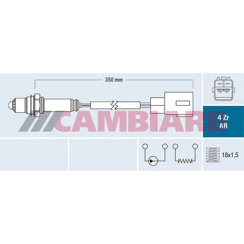 Cambiare O2 Lambda Oxygen Sensor before catalytic converter VE381793