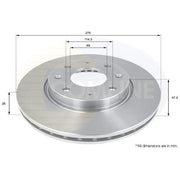 Comline 2 x Vented Front Brake Discs ADC1053V