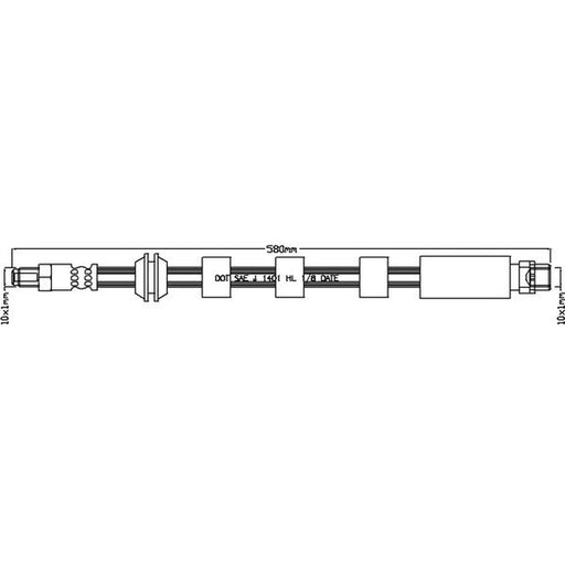 Juratek Brake Hydraulic Hose Line Right JBH1169