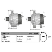 Denso Car Alternator 12V fits Honda Cr-V IV 2012-2018 2.0