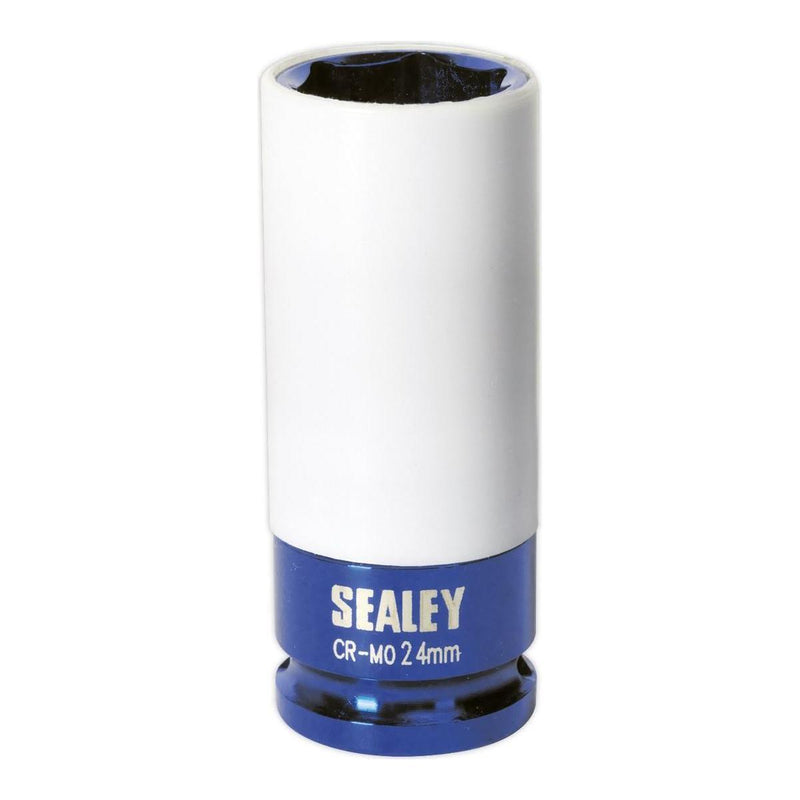 Sealey Alloy Wheel Impact Socket 24mm 1/2"Sq Drive SX03024 Sealey  - Town Parts