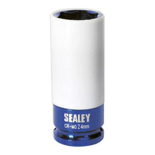 Sealey Alloy Wheel Impact Socket 24mm 1/2"Sq Drive SX03024 Sealey  - Town Parts