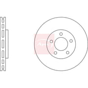 Apec 2 x Vented Front Brake Discs DSK2554-x2
