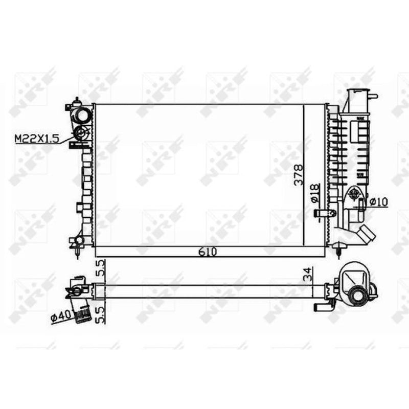NRF Engine Radiator 50419
