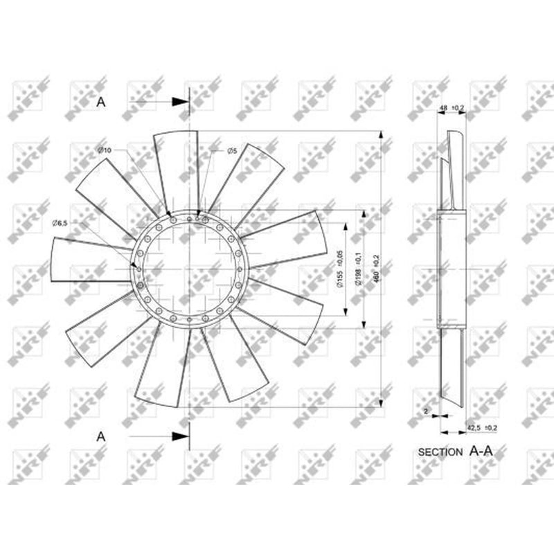 NRF Radiator Cooling Fan Blade 49811