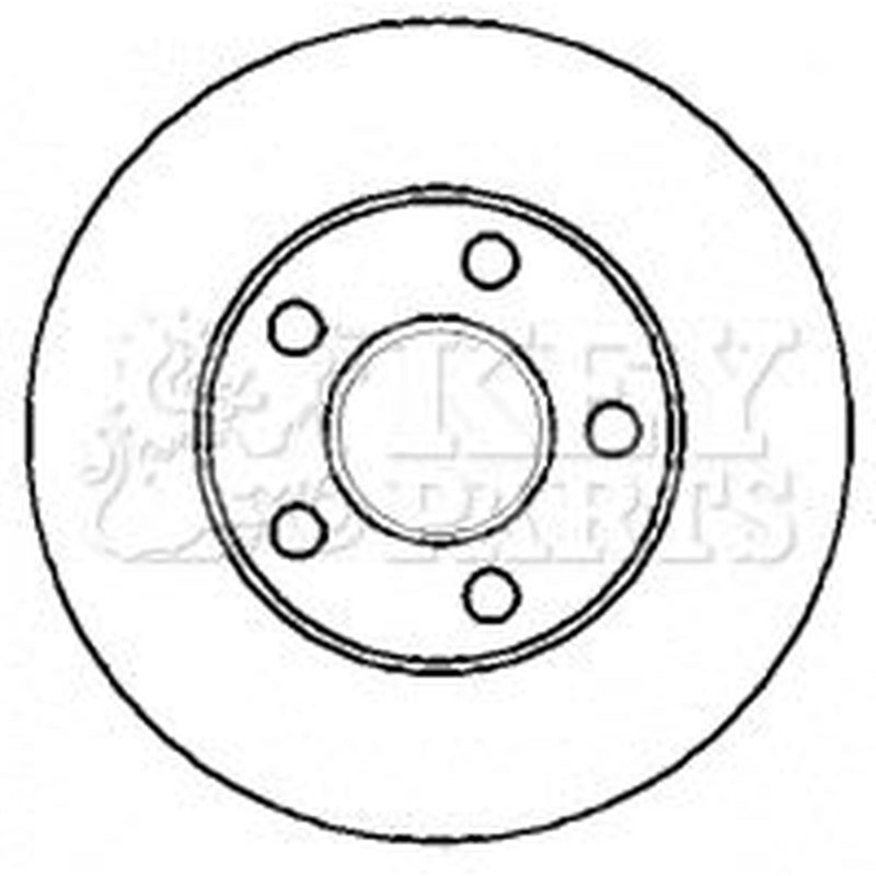 Key Parts 2 x Vented Front Brake Discs KBD4316-x2