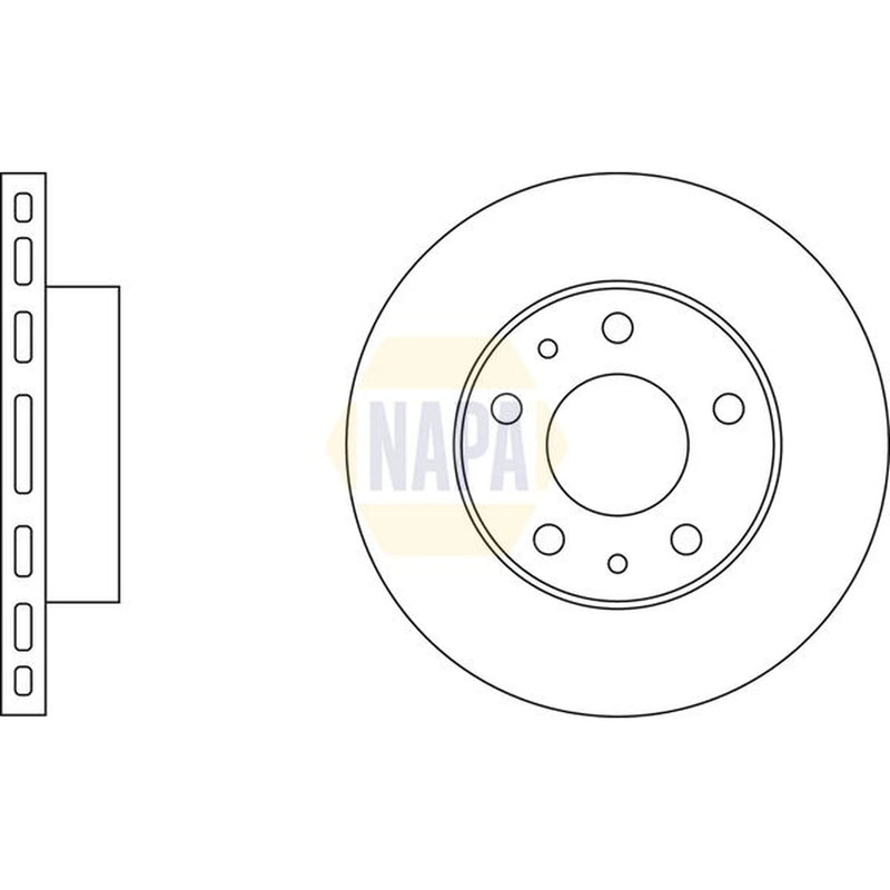 NAPA 2 x Vented Front Brake Discs NBD5233-x2