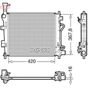 Denso Engine Radiator DRM43007