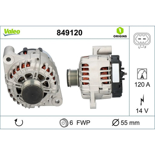 Valeo Car Alternator 12V 849120