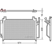 Denso Air Conditioning Condenser fits Mazda CX-7 2007-2013 2.2 2.3 2.5