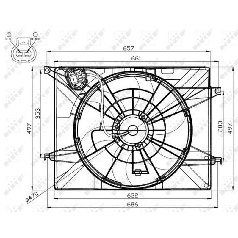 NRF Engine Cooling Fan 47561