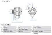 Bosch 0986041930 Alternator