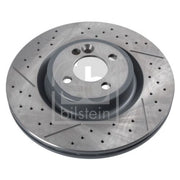Febi 2 x Perforated/Vented Front Brake Discs 170109-x2