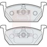 Apec Front Brake Pad Set PAD2216B