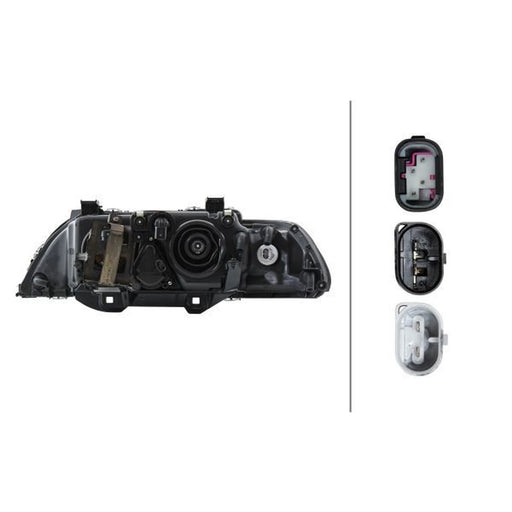 Hella Headlight Headlamp D2S/H7 Right 1EL 008 052-521