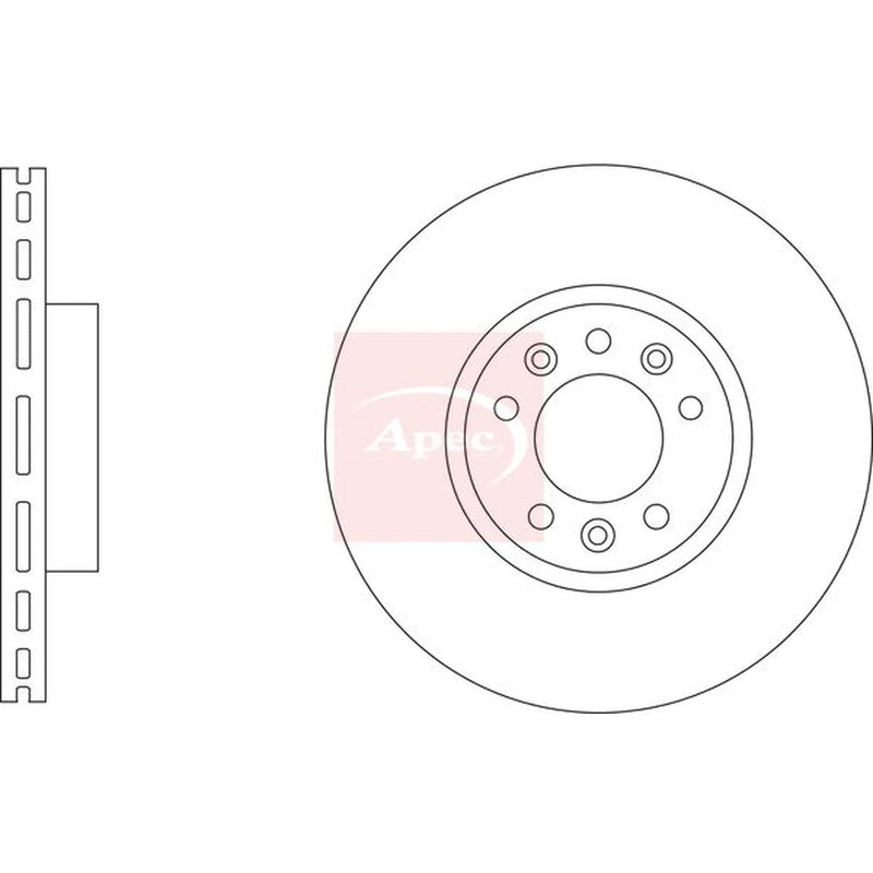 Apec 2 x Front Brake Discs DSK3341-x2