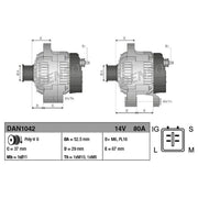 Denso Car Alternator 12V fits Toyota Auris 2009-2012 1.33