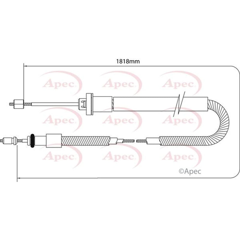 Apec Handbrake Cable Front CAB1032