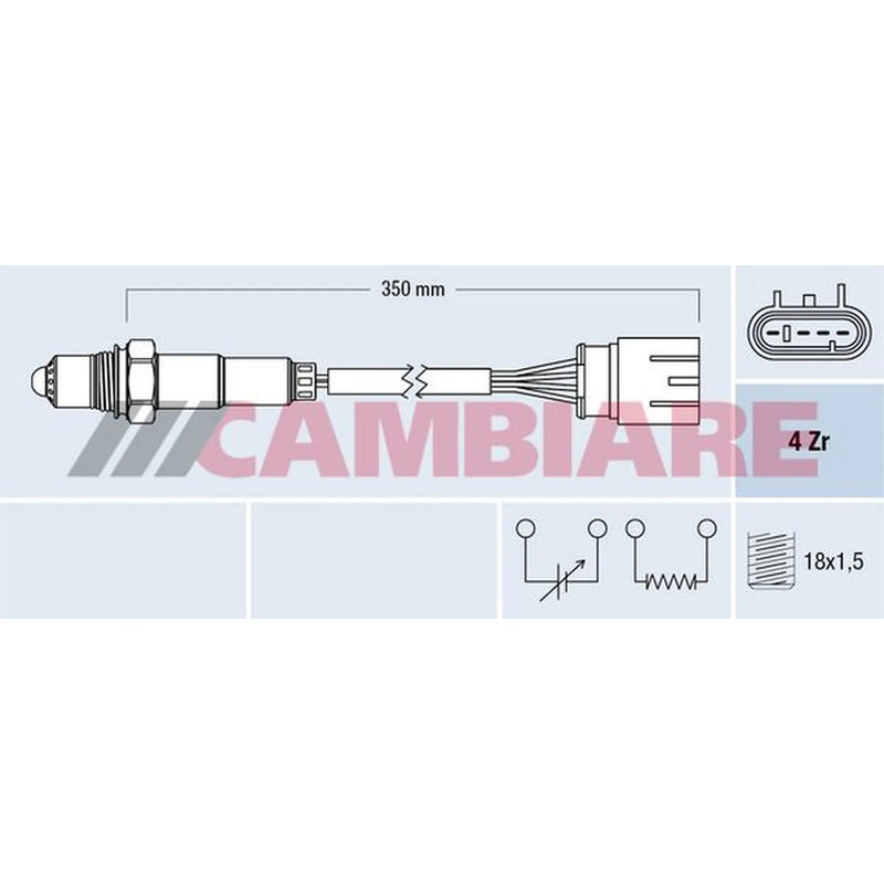 Cambiare O2 Lambda Oxygen Sensor after catalytic conver VE381795