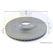 Comline 2 x Vented Front Brake Discs ADC01142V-x2