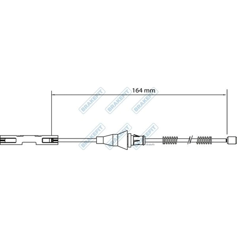 Apec Handbrake Cable Right Rear BBC3124