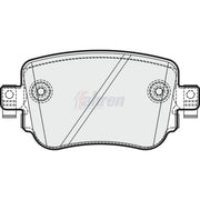 Fahren Rear Brake Pad Set fits Audi A1 2014-2018