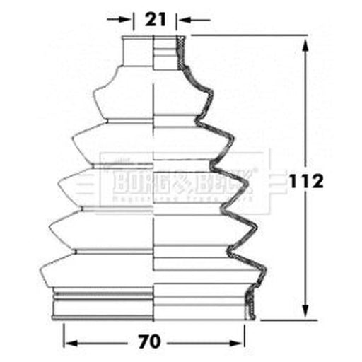 Borg & Beck Drive Shaft Bellow Kit Wheel Side Thermoplast BCB6067