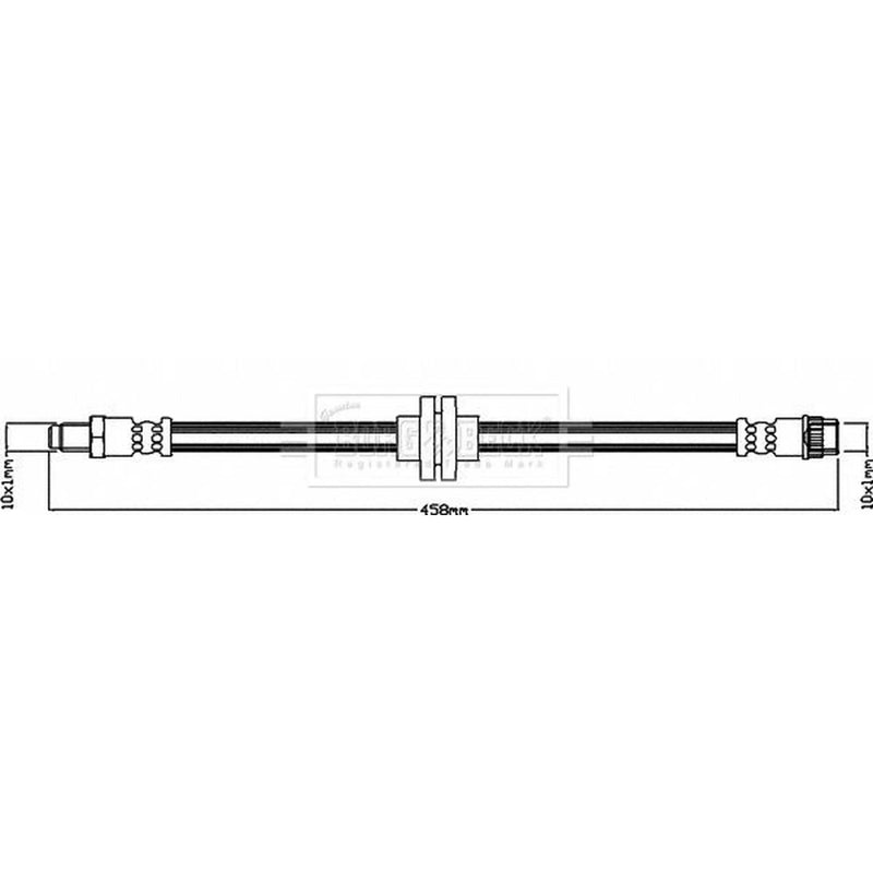 Borg & Beck Brake Hydraulic Hose Line Front Right BBH8240