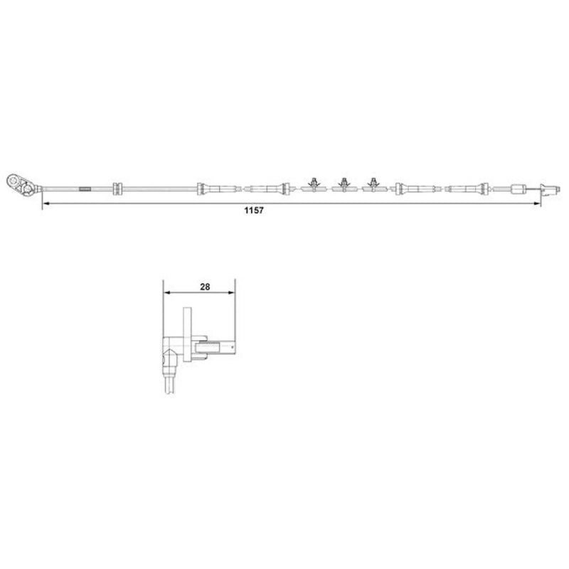 Bosch ABS Wheel Speed Sensor Front Left 0 265 007 463
