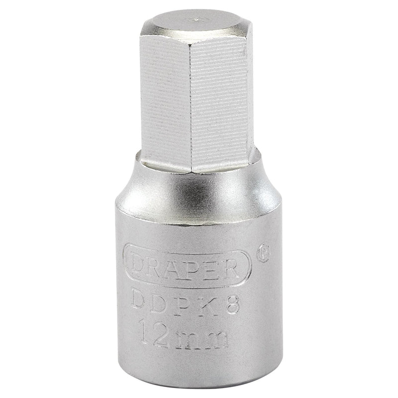 Draper Hexagon Drain Plug Key, 3/8 Sq. Dr., 12mm 38326 Draper  - Town Parts