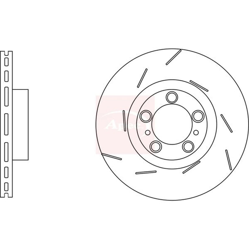 Apec 2 x Front / Brake Discs DSK3263