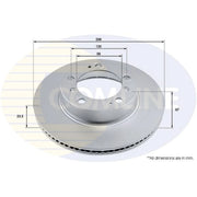 Comline 2 x Vented Front Brake Discs ADC2896V-x2