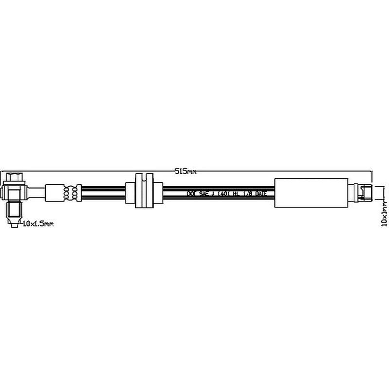 Abtex Brake Hydraulic Hose Line Right ABH1389