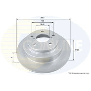 Comline 2 x Solid Rear Brake Discs ADC0809-x2