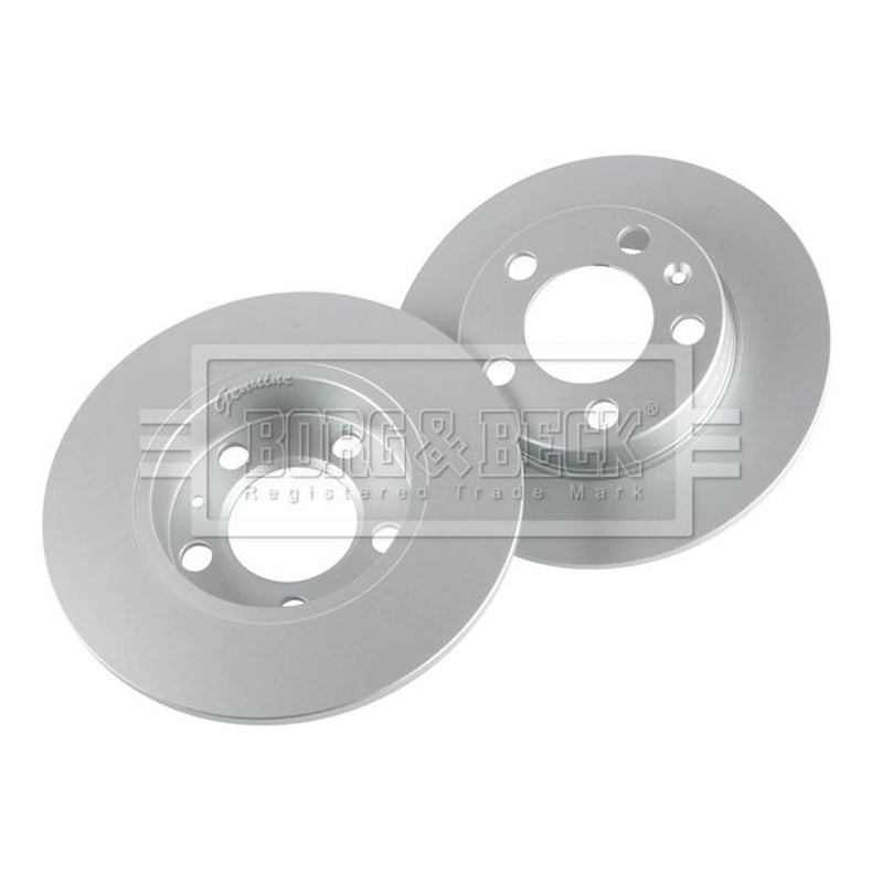 Borg & Beck 2 x Solid Rear Brake Discs BBD4065-x2