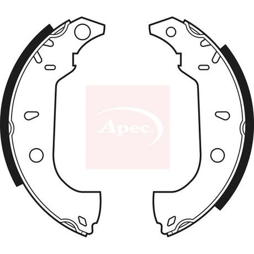 Apec Brake Shoe Set Axle Kit SHU460