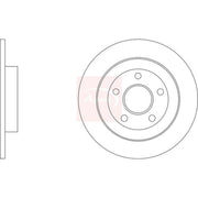 Apec 2 x Solid Rear Brake Discs DSK3491-x2