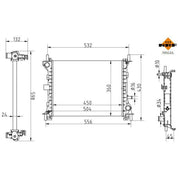 NRF Engine Radiator 509614A