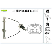 Valeo Electric Window Regulator Lifter Left Front 850104